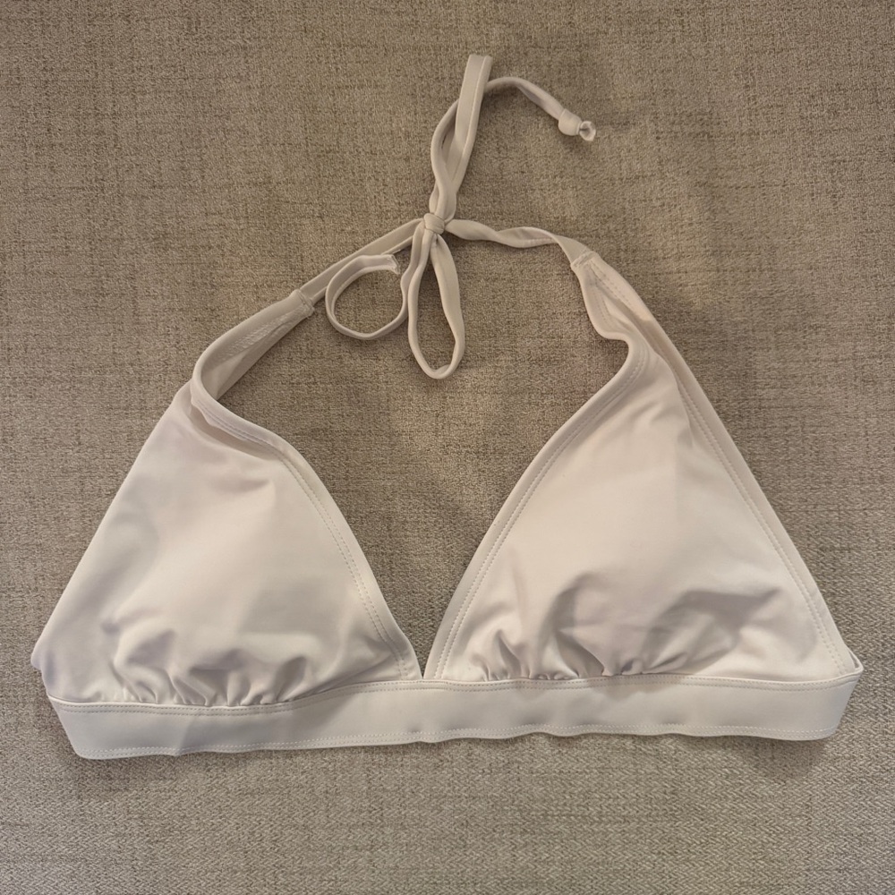White Triangle Bikini Top